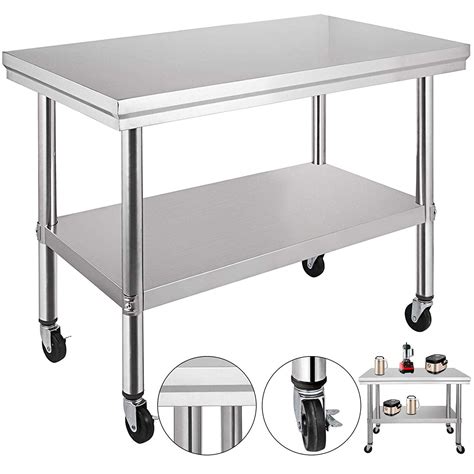 Stainless Steel Work Table With Wheels 